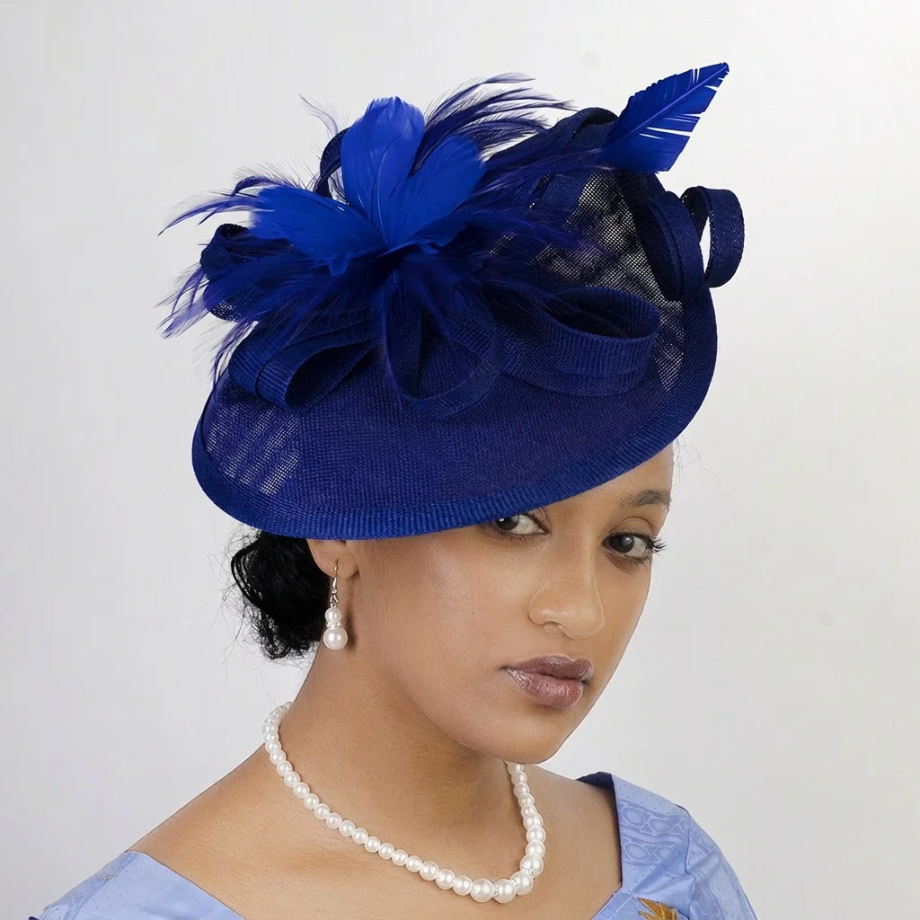 Handmade Linen Bridal Fascinator Hat | Wedding & Derby