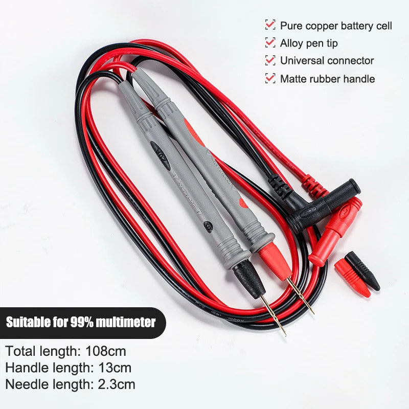 ▶1Set 1000V 20A 10A Digital Multimeter Multi Meter Test Lead Probe Wire Pen Cable Universal Zpaxo 20A-108CM