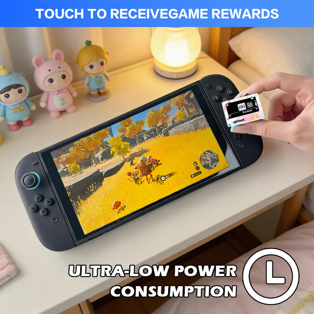 Infinite Swipe Smart NFC Pixl Card Simulator Support Induction Burner Feature & 15 Languages for Amiibo/Switch/Switch2/3DS/Wii U Zpaxo