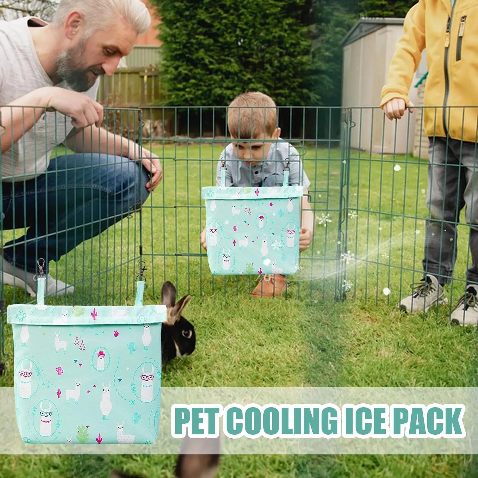 Pet Cage Cooling Ice Hangable Insulated Cooler Small Animals Rabbits