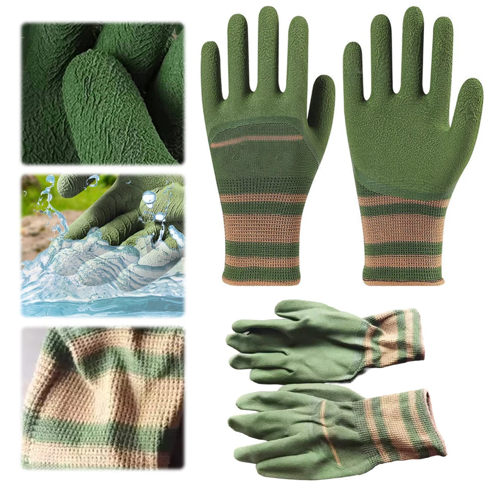 Gardening Gloves Yard Work Garden Gloves Puncture-Resistant Thorn-Proof Waterproof Planting Tool Indoor/Outdoor Protective Zpaxo