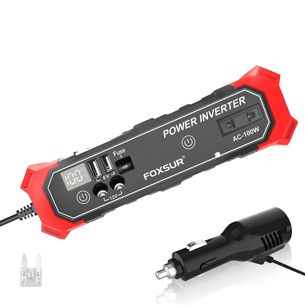 Car Power Inverter Conversion USB Battery Clip DC 12V AC 230V Auto
