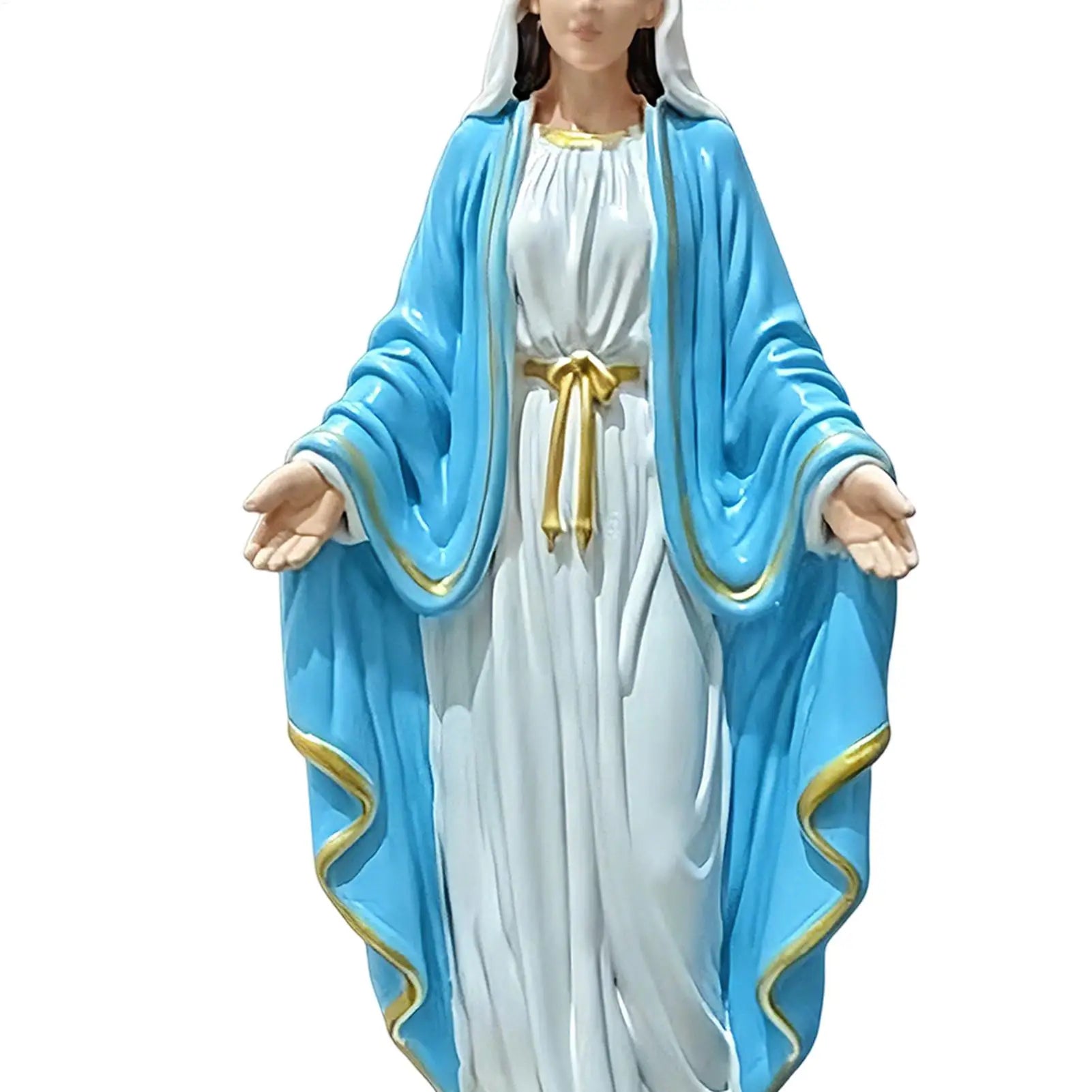 Collection of Virgin Mary statues Hand-painted Virgin Mary image 12cm Open Arms Religious Figurine Catholic home decor 12cm Zpaxo