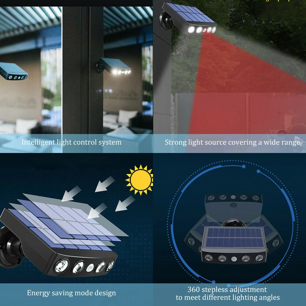 Outdoor Solar Wall Led Lights Motion Sensor Mount Waterproof Powered Zpaxo