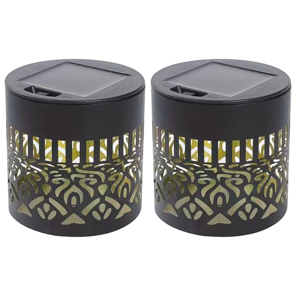 1 2 Solar-powered Datura Lantern Light Wall Lamp Outdoor Garden Patio
