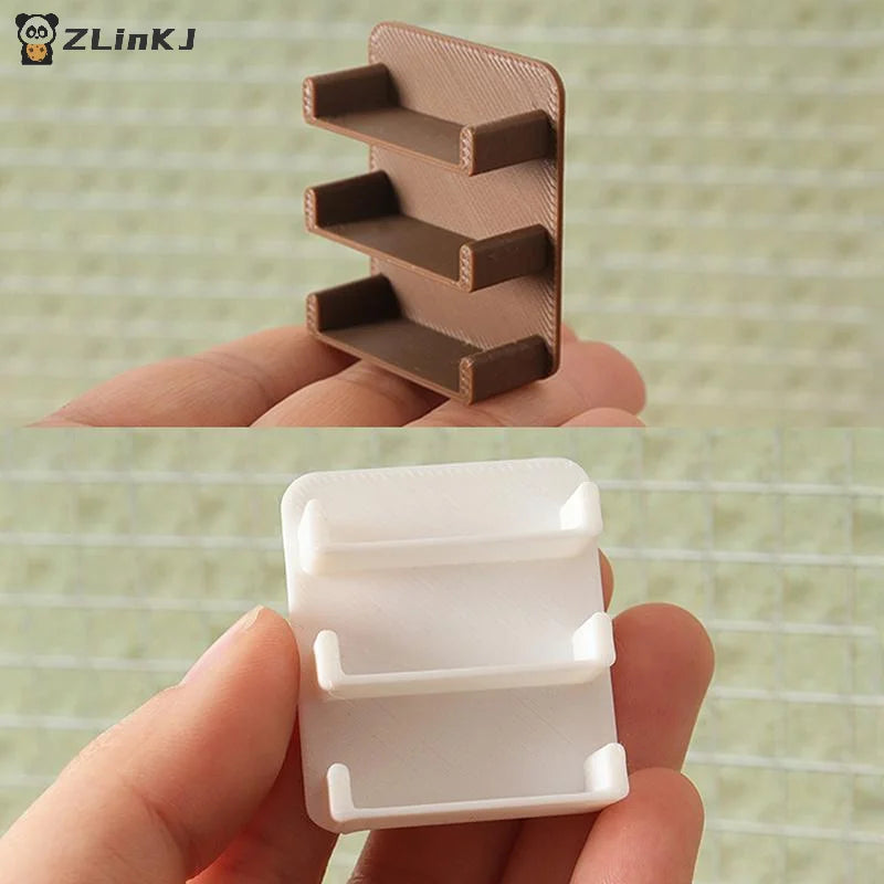 ▶Micro Scene Decor Bathroom Wash Basins Wall Shelf Model 1/12 Scale Dollhouse Furniture Decoration Pretend Play Toys Zpaxo