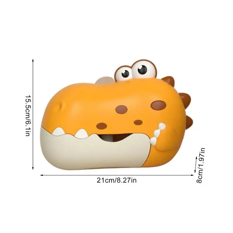 Bath Bubble Maker Electric Music Dinosaur Shape Bubble Machine With Suction Cup Children Bathing Companion For Age 3 Automatic Zpaxo