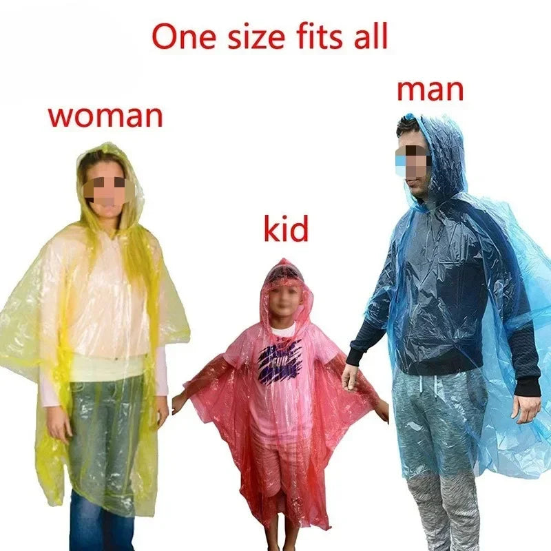 Hot Waterproof Raincoat Ball Disposable Raincoats Transparent Rain Cover Emergency Coat for Traveling Camping Outdoor Sport Zpaxo