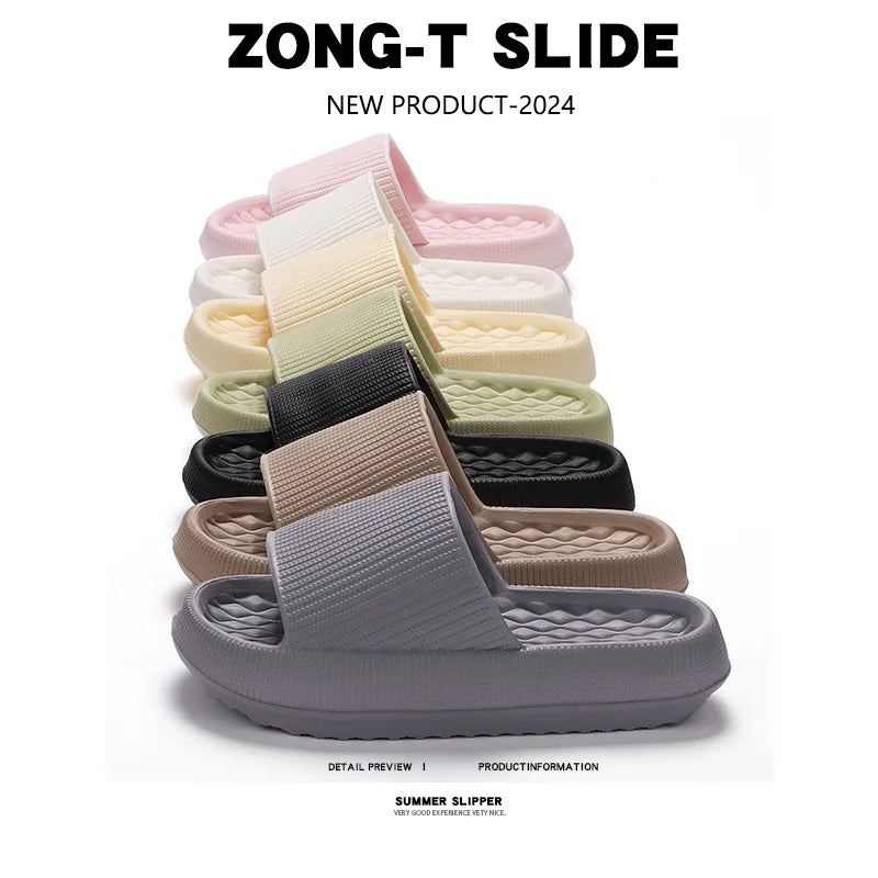 EVA Soft Sole Pillow Slides Summer Beach Flip Flops Women Non Slip