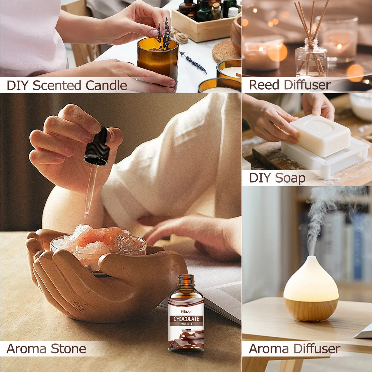 Chocolate essential oil has a sweet and mellow fragrance and is suitable for body massage and hair care. Zpaxo