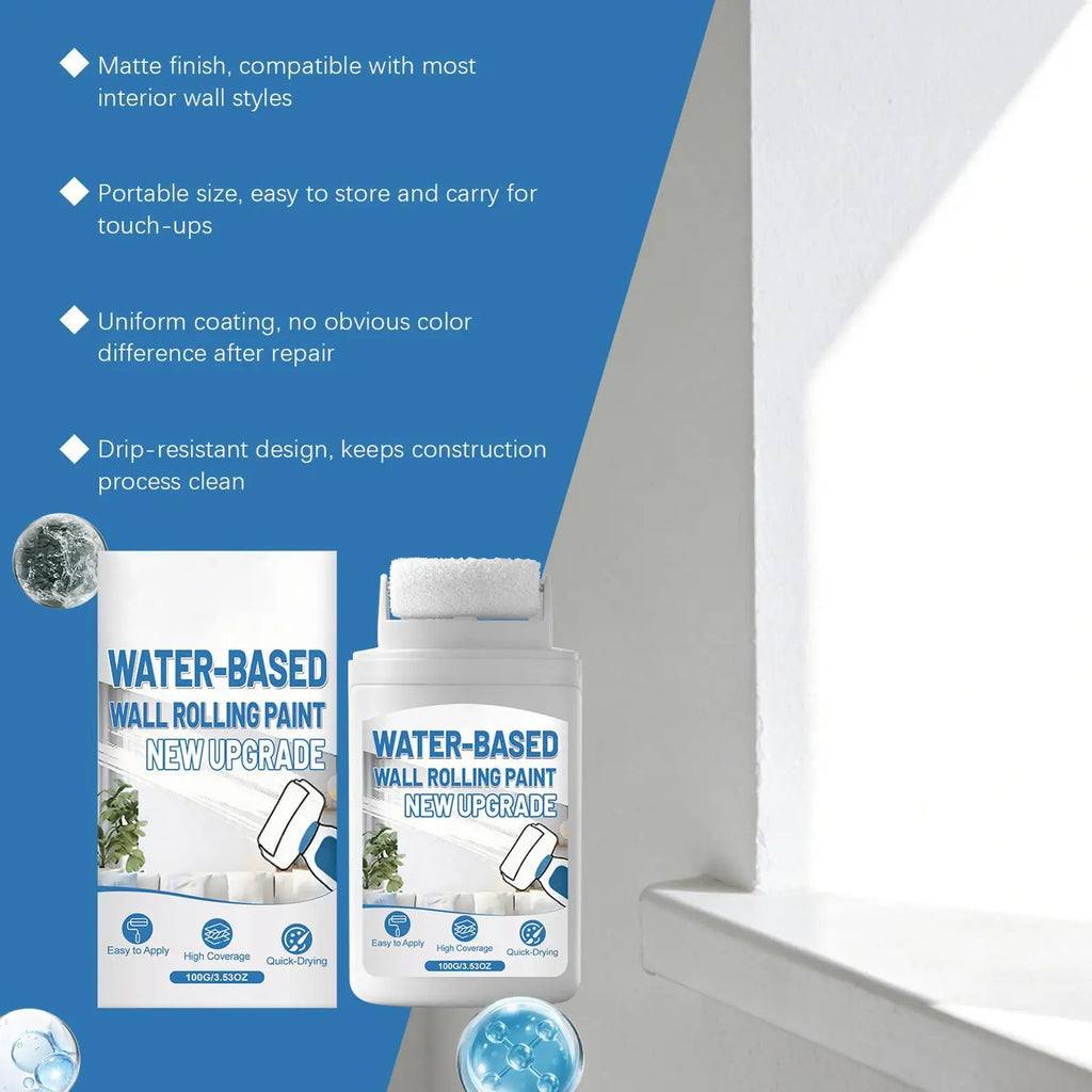 Interior Wall Repair Paint Fast Drying Rolling Touch Up Bathroom