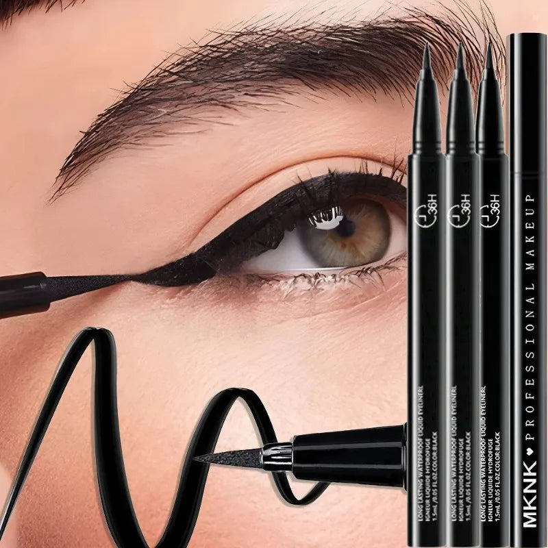 36-Hour Lock Lasting Liquid Eyeliner Pencil Waterproof Black Ink Pen Zpaxo 3Pc Black
