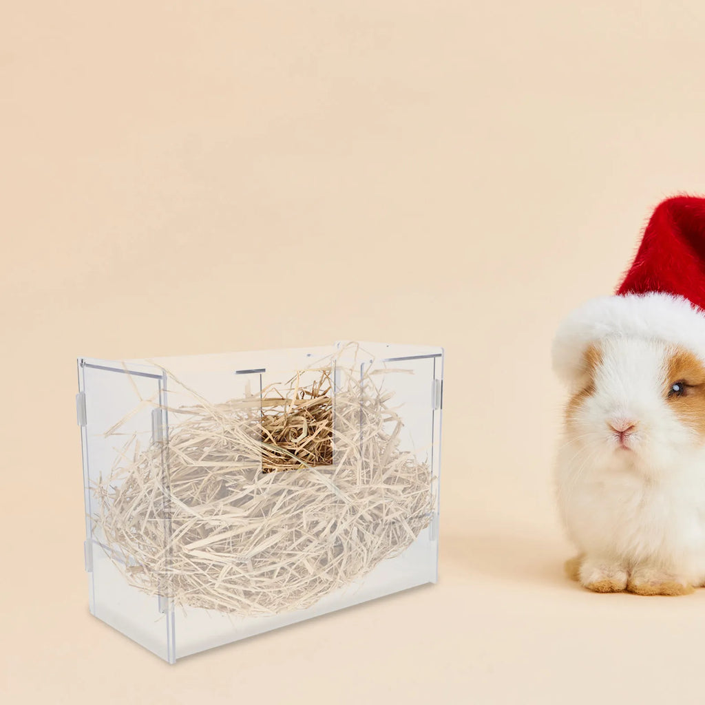 Large Capacity Acrylic Rabbit Hay Feeder Cages Integrated Toilet