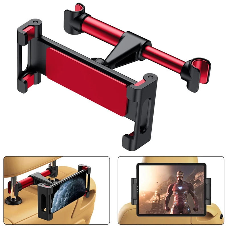 Telescopic Car Tablet Holder Back Seat Headrest Mount 360 Rotation