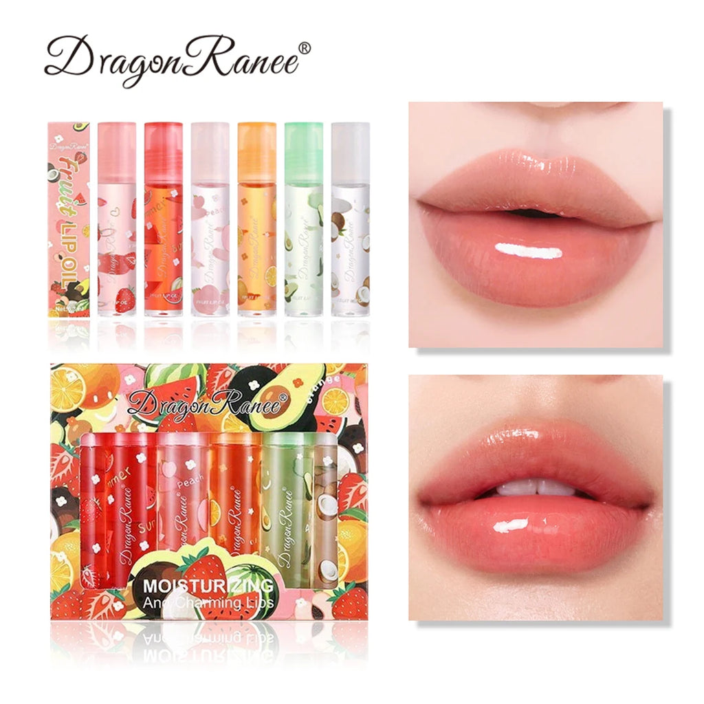6-piece fruit lip oil set transparent colorless lip oil lipstick fruit lip oil moisturizing moisturizing bead moisturizing lip o Zpaxo