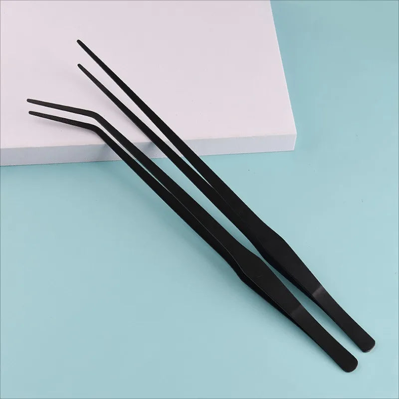 Stainless Multifuctional Steel Elbow Tweezers Aquarium Clip Long