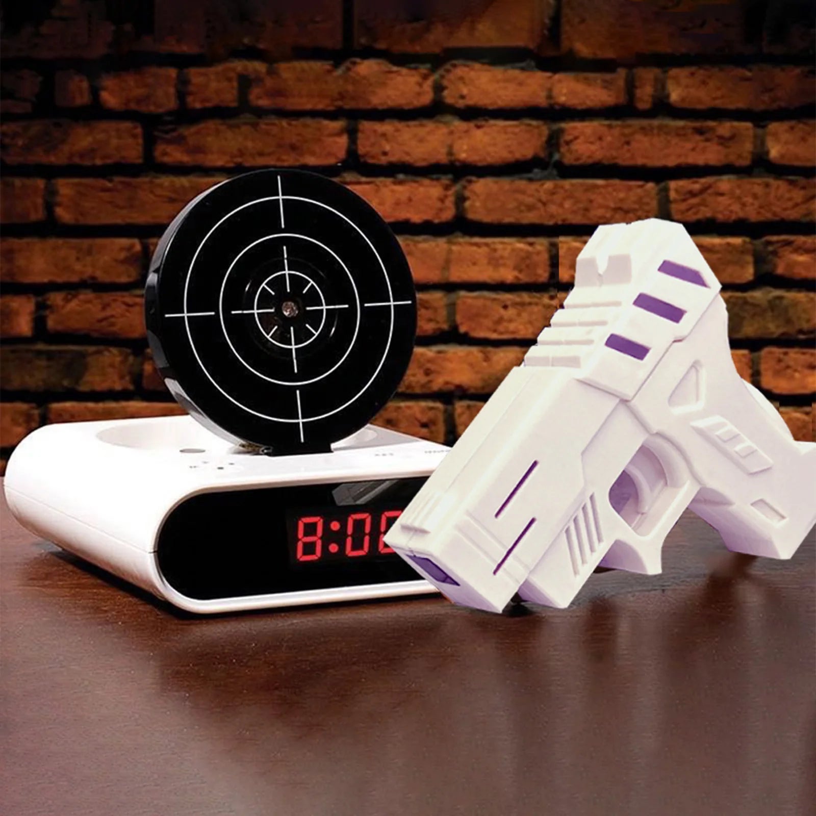 Creative Target Shooting Clocks Ringtones Customization Digital Target Alarm Clock 2 Alarming Modes for Lazy Mute Office Zpaxo