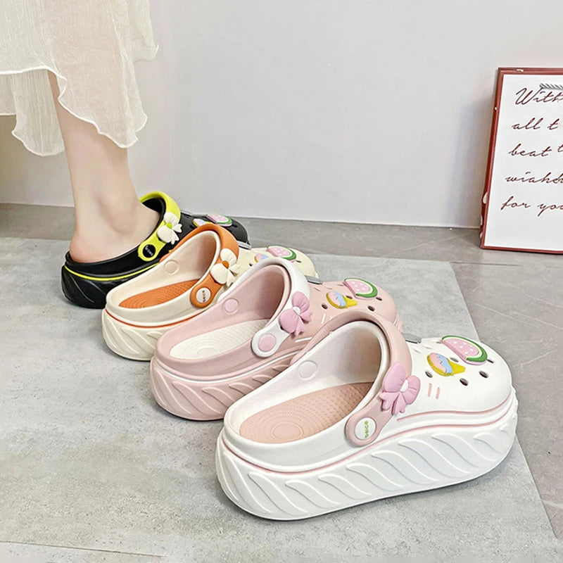 Women Cute Clogs Summer Sandals Thick Bottom Home Slides Soft EVA