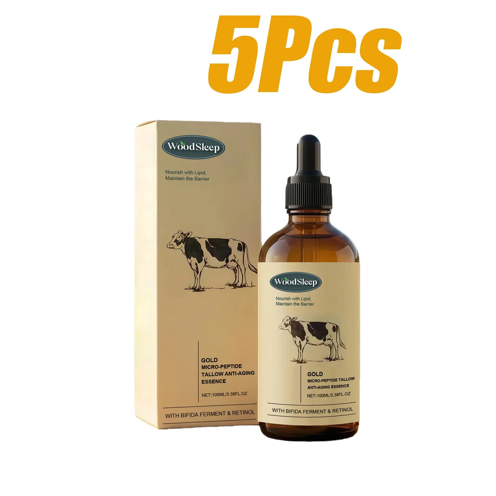 Beef Tallow Firming Serum Retinol Fade Fine Lines Smoothing Brightening Glowing Tighten Anti-aging Moisturizing Facial Serum Zpaxo 500ml Boxed