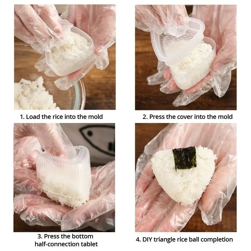 Sushi Mold Kit – Onigiri Rice Ball & Triangle Maker (2 Pack) Sushi Mold Kit Zpaxo