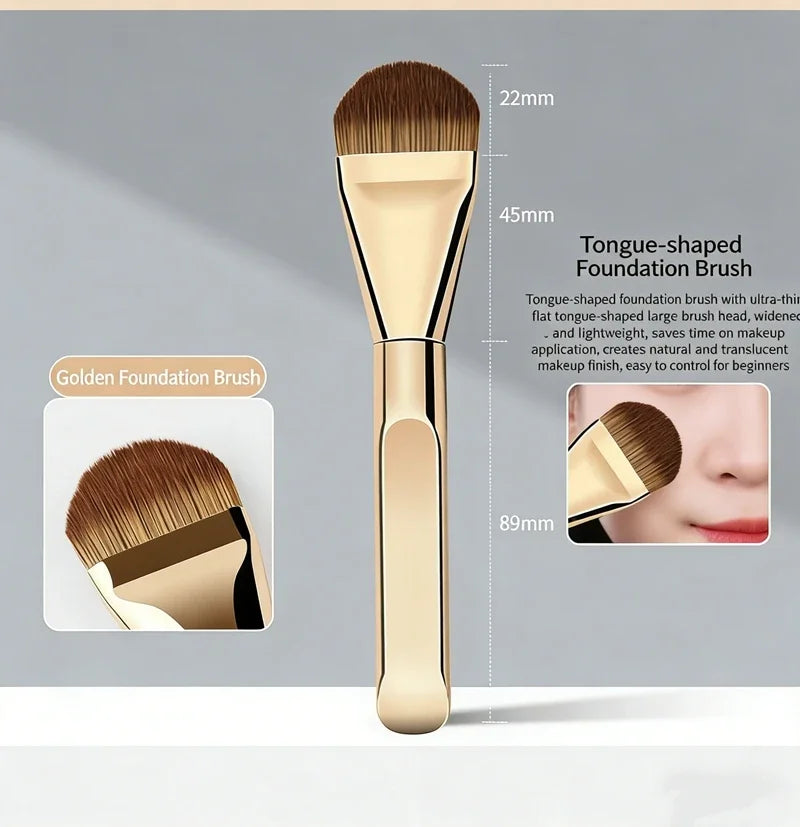 Ultra Thin Foundation Brush Synthetic Bristles Precision Application