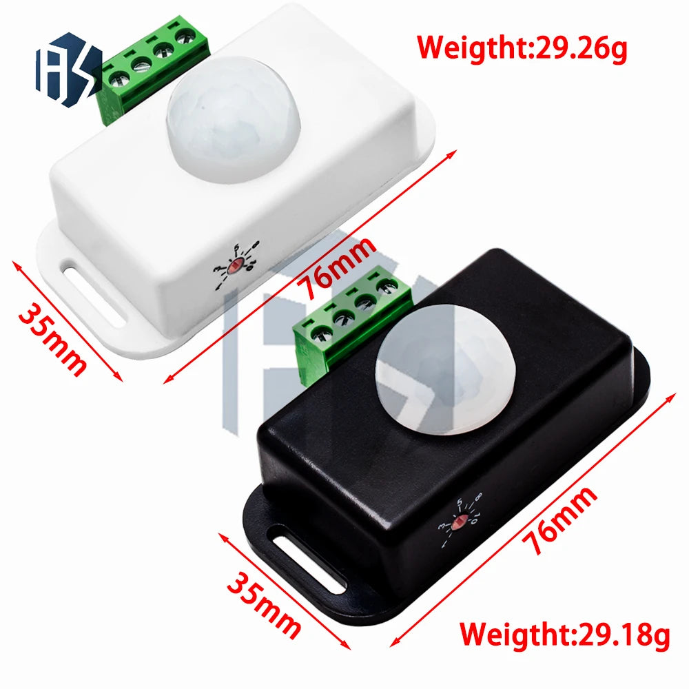 DC 12V 24V 8A Automatic Adjust PIR Motion Sensor Switch IR Infrared Zpaxo