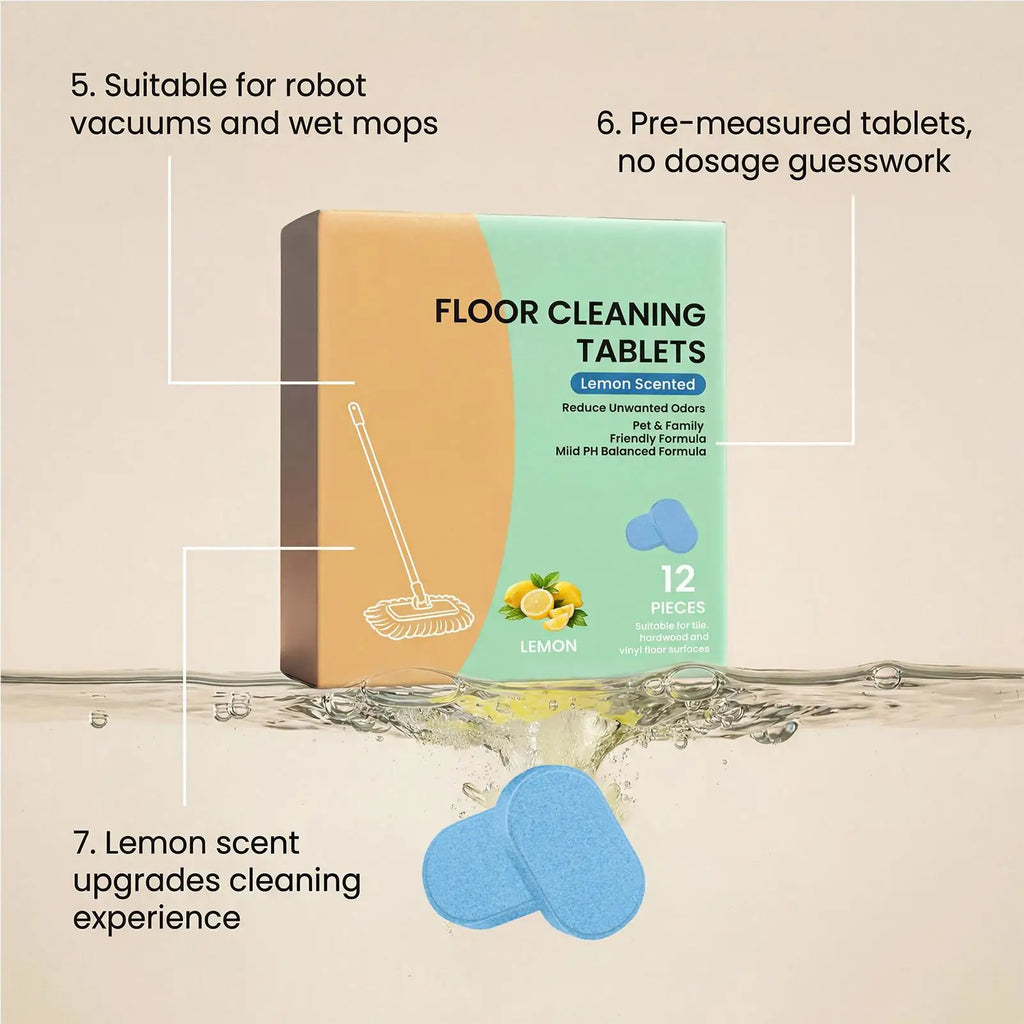 Floor Cleaning Tablets Concentrated Hardwood Tile PVC Cleaner