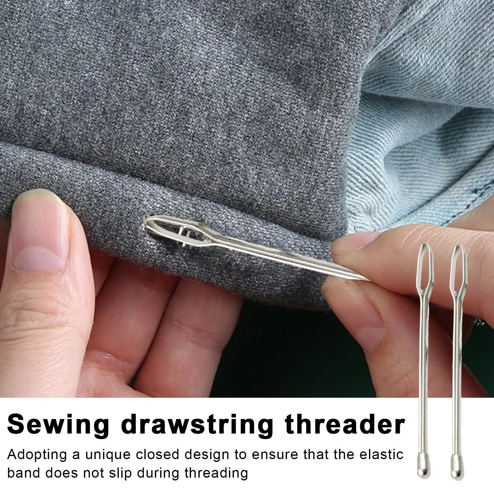 2pcs Wear Rope Garment Clips Sewing DIY Tools Elastic Band Tape Punch Cross Threader Wear Elastic Clamp Zpaxo