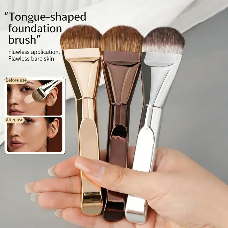 Ultra Thin Foundation Brush Synthetic Bristles Precision Application