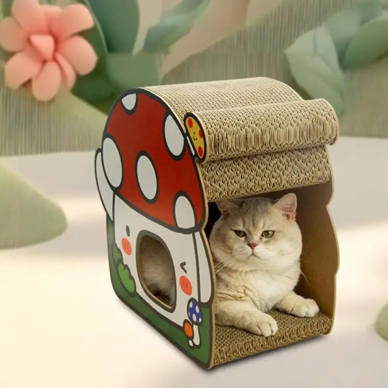 Mushroom Pet Scratch Bed Kittens Puppy Dog Cats Nest Supplies
