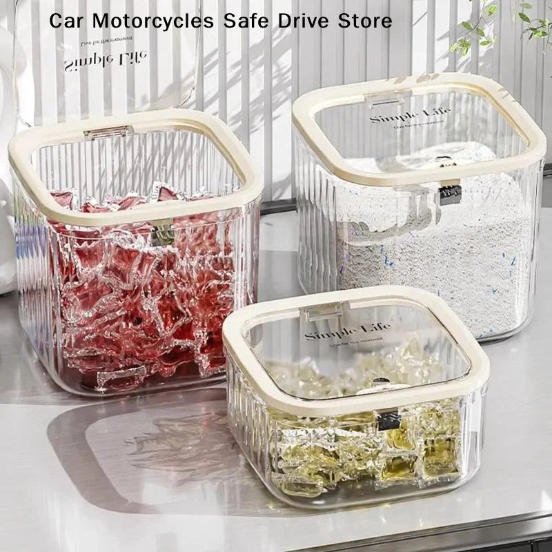 CMLaundry Pods Container Laundry Room Organization Box Powder Beads