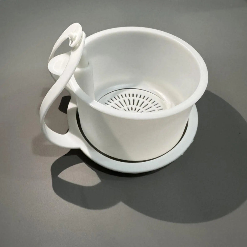 Adjustable Sink Food Strainer Push-to-Pour Kitchen Drain Filter Catches Food Waste Hair & Debris For Pasta Soup Shower Zpaxo