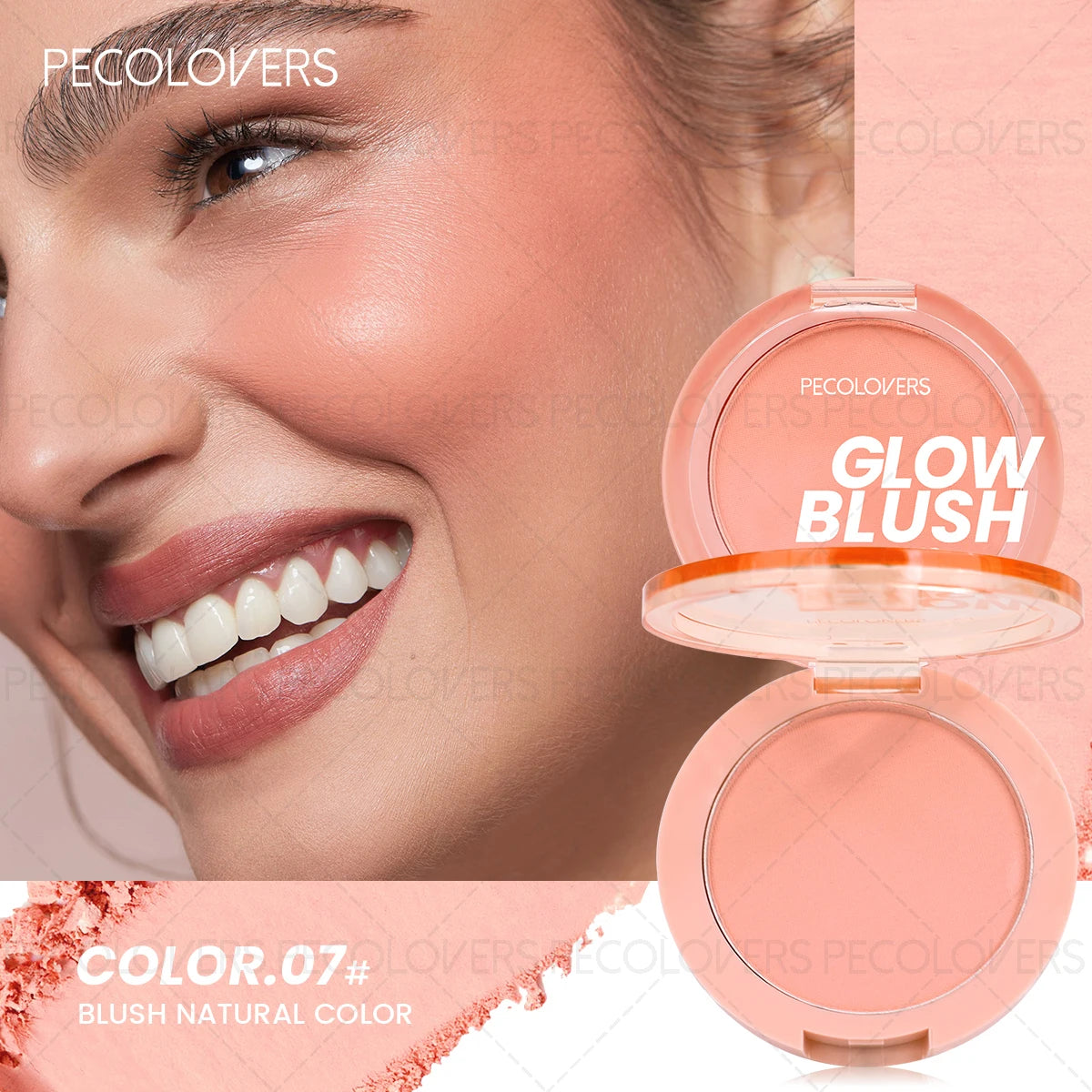 Waterproof Matte Finish Blush Palette，Berry & Coral, for All Skin Tones, Lightweight and Waterproof for All Light Beige Tones Zpaxo 07