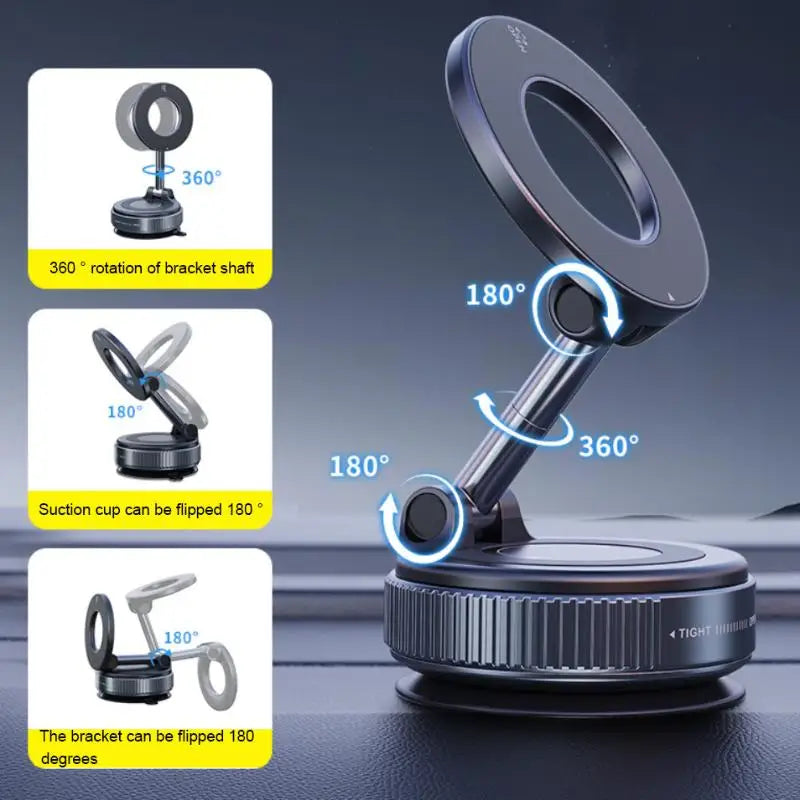 360 Adjustable Vacuum Suction Magnetic Bracket Car Phone Holder