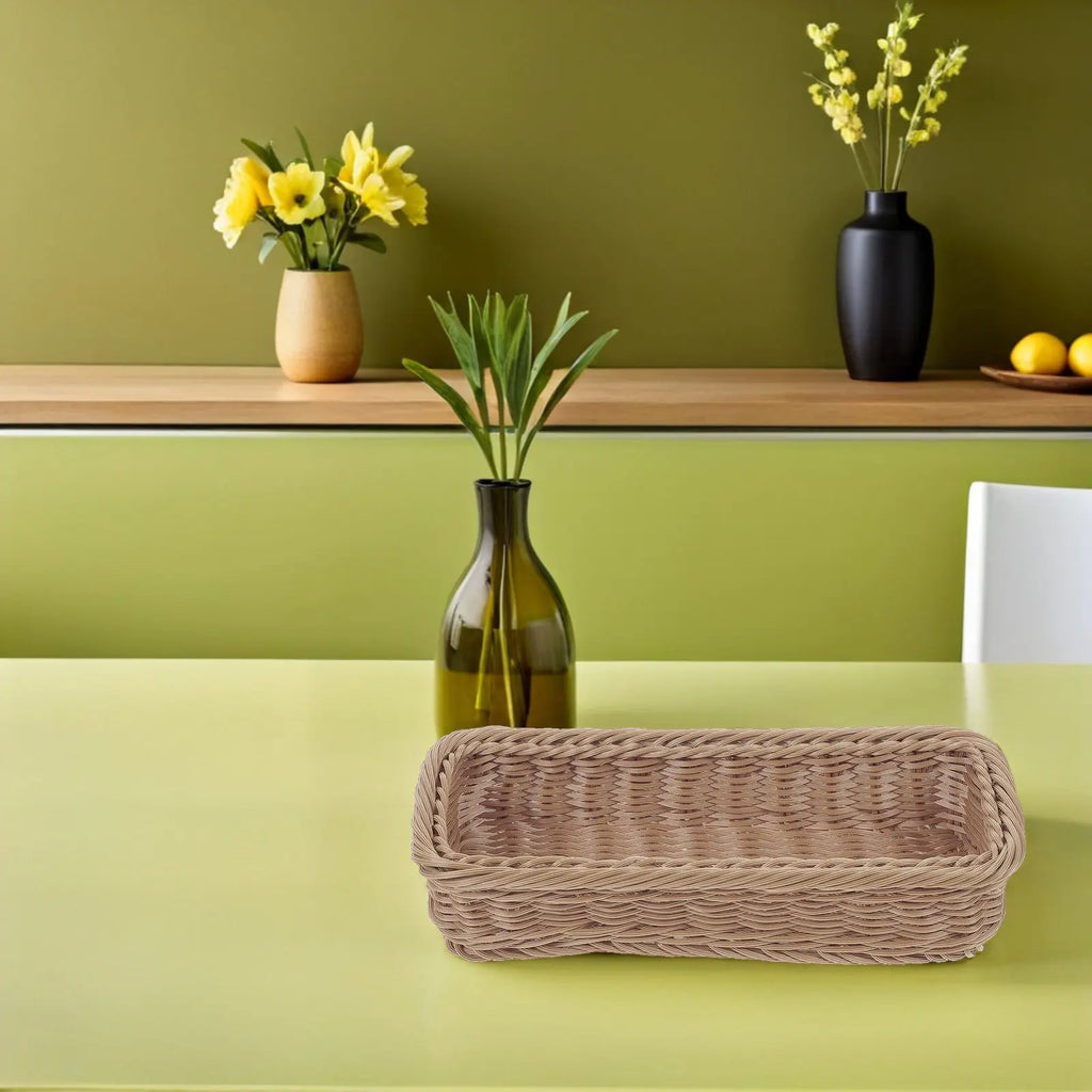 Exquisite Woven Plastic Basket Multipurpose Sundry Storage Cutlery