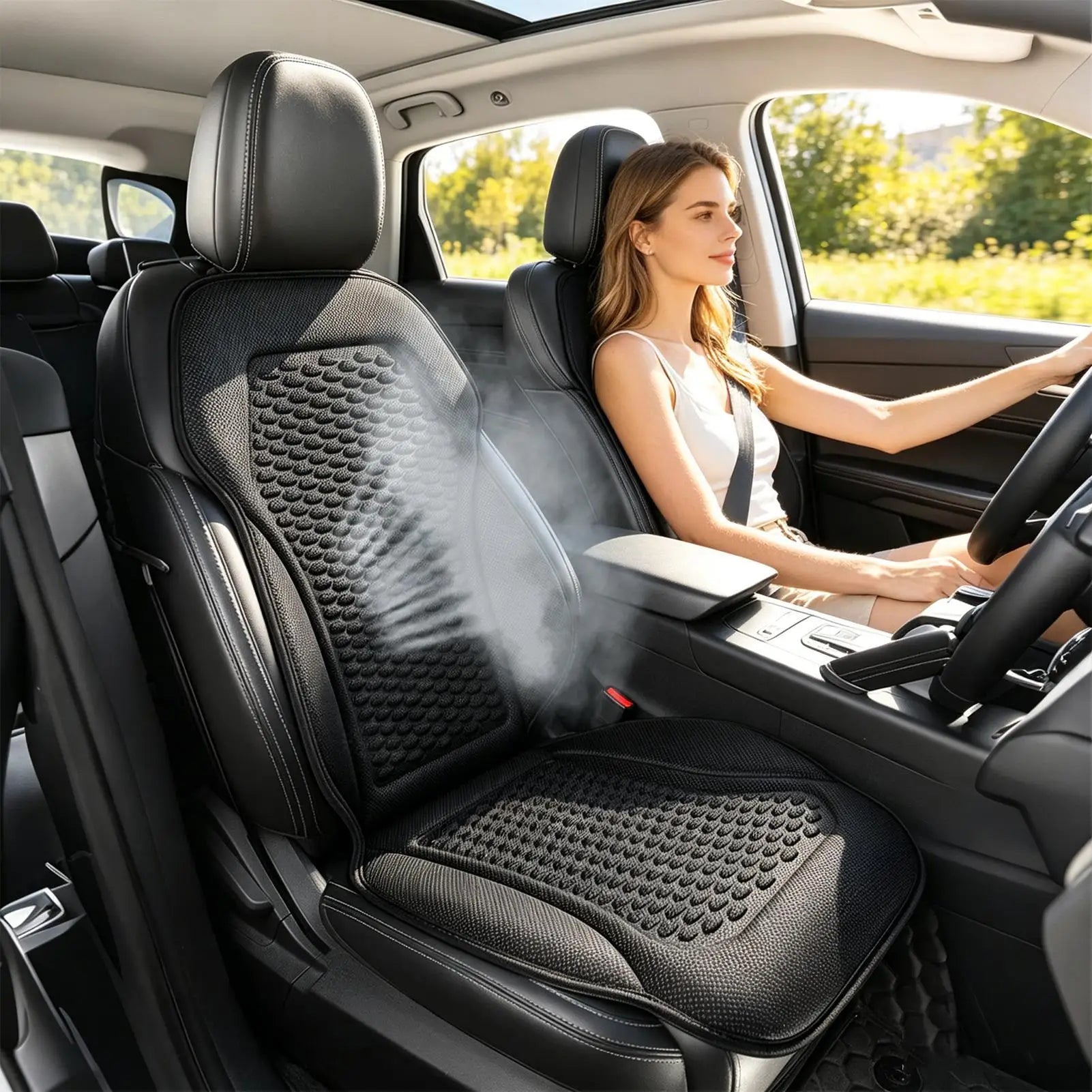Summer Cooling Seat Cushion Breathable Car Covers Bump Massage