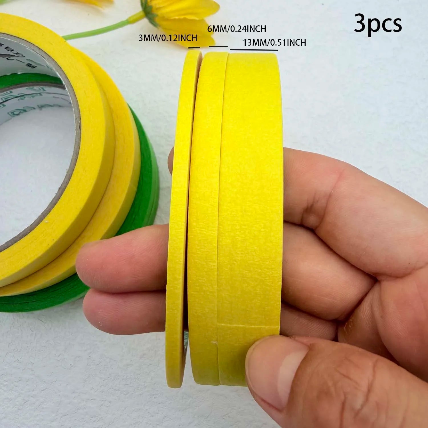 Painting Tape for Car Paint - Paint Tape for Walls Painting, Automotive, Labeling, DIY Crafting, Decoration and School Projects Zpaxo 3pcs