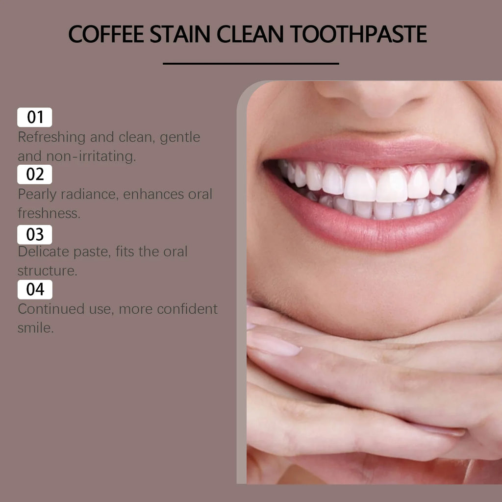 Coffee Stain Removal Toothpaste Whiten Tooth Remover Plaque Improve Bad Breath Protect Enamel Dental Bleach Brighten Toothpaste Zpaxo