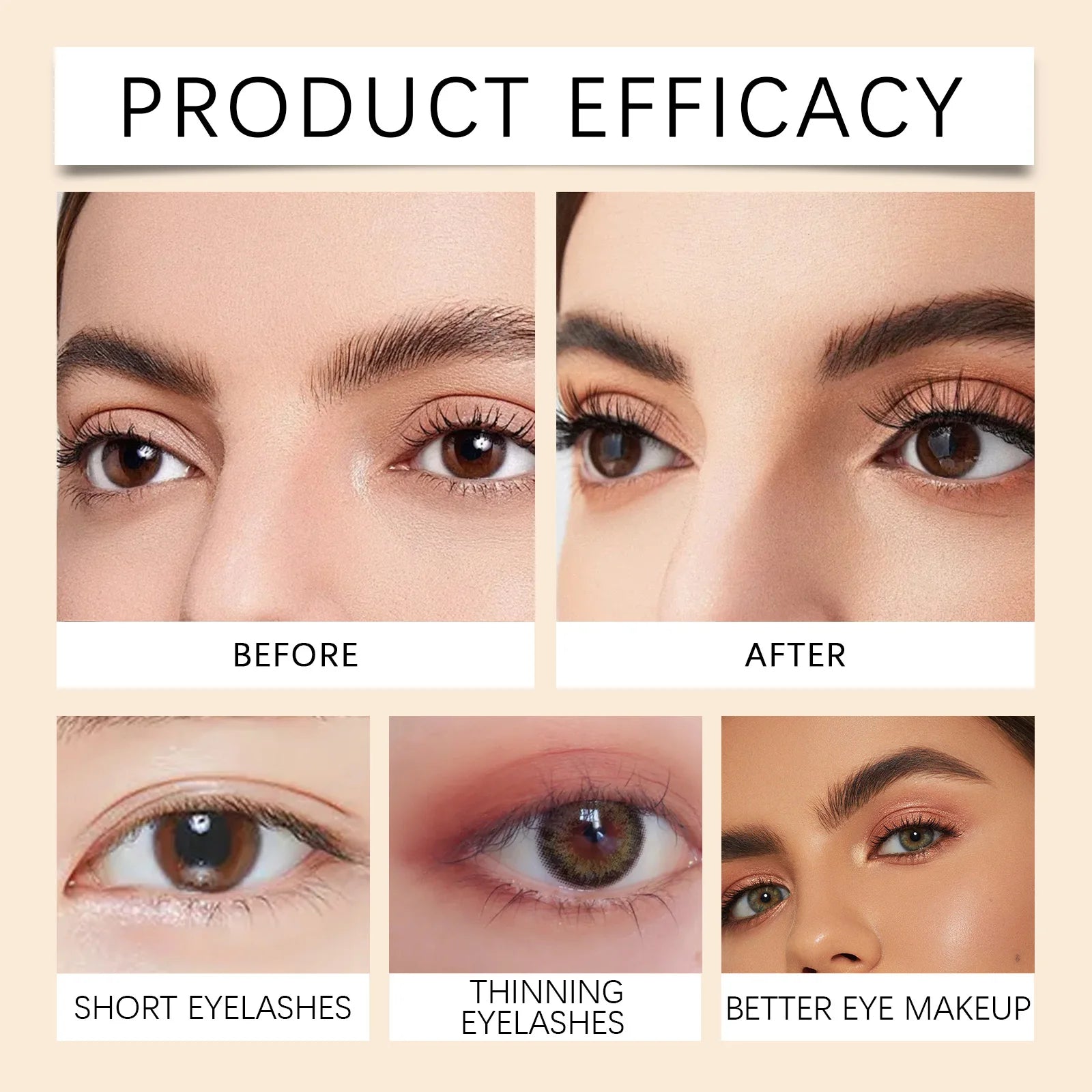 Hoygi 2ml Lash Enhancing Serum Natural Looking Lift and Definition Smudge Proof Flex Hold Formula Clump Free Daily Mascara Zpaxo