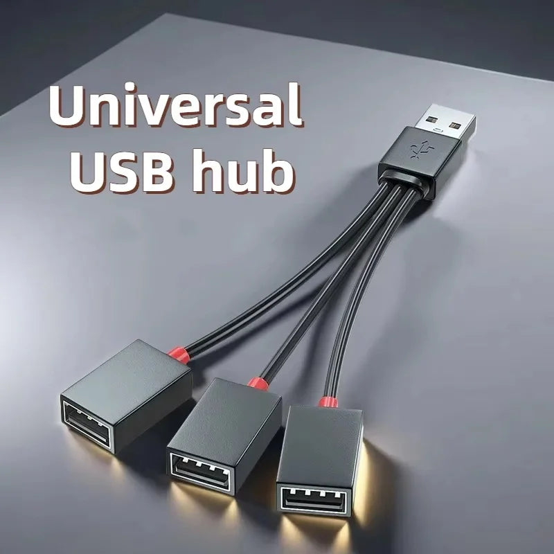 3 Out USB HUB Car Splitter Cable Multifunction Adapter Cord Charging