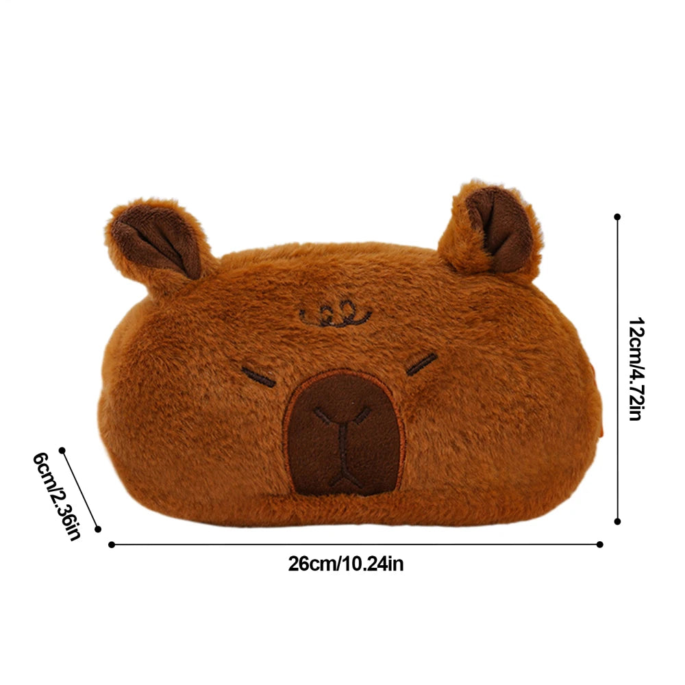 Cute Capybara Pencil Case – Large Capacity Kids Plush Pen Bag Kids Pencil Case Zpaxo 04