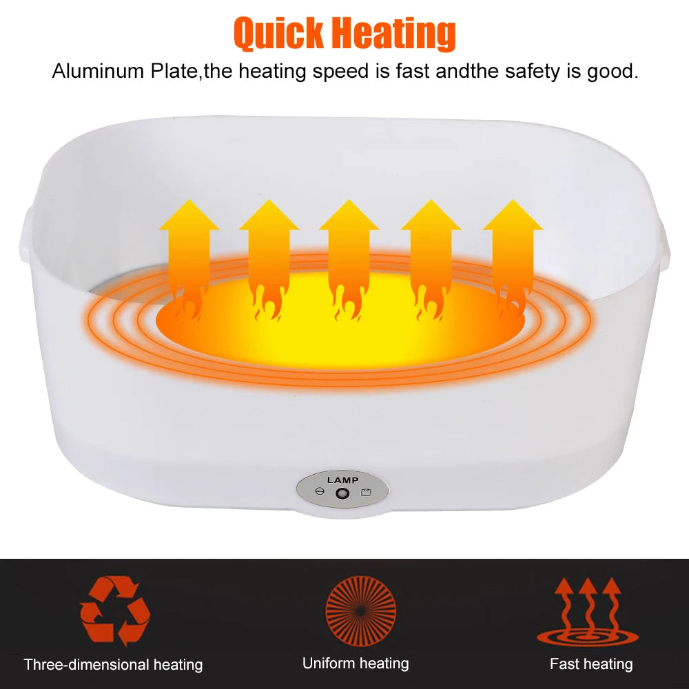 Fast Heating Food Container Dinnerware Warmer 12V 220V EU Plug