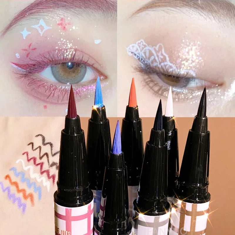Colorful Liquid Eyeliner Pencil Matte Waterproof Not Blooming Long
