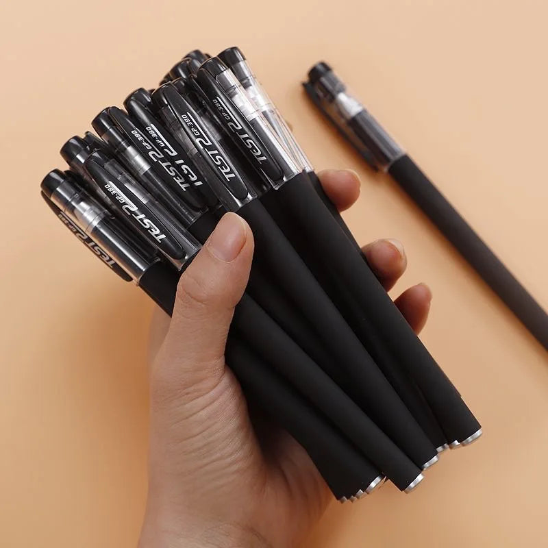 10Pc/Set Students Gel Pen Set 0.5mm Black Ink Refill Gel Pen Bullet Tip School Office Supplies Stationery Accessories Stationery Zpaxo