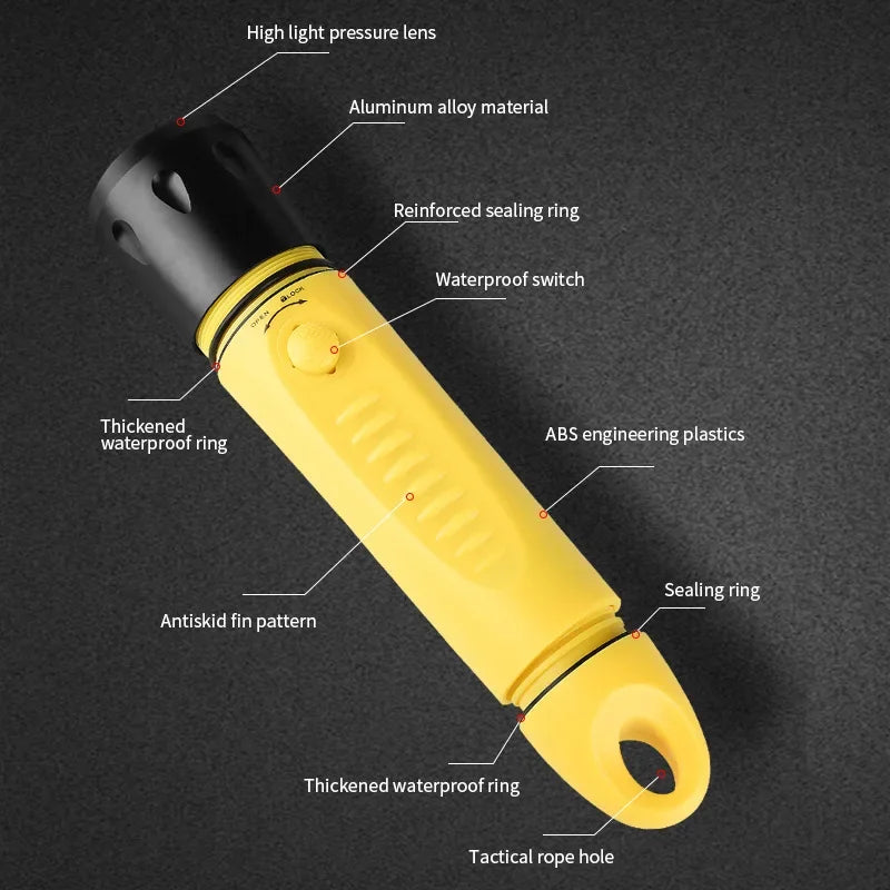 Waterproof Scuba Dive Torch – 2300 Lumen Underwater Flashlight