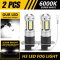 H3 LED Fog Light Bulbs 6000K White 1800LM – 2-Pack DRL
