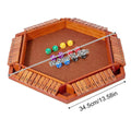 Shut Box Dice Game 6 Sided Wooden Tabletop Board Entertainment Night