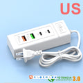 Maerknon 4-Port USB PD Wall Charger 3.1A – Fast Charging EU/US USB Wall Charger Zpaxo US Plug