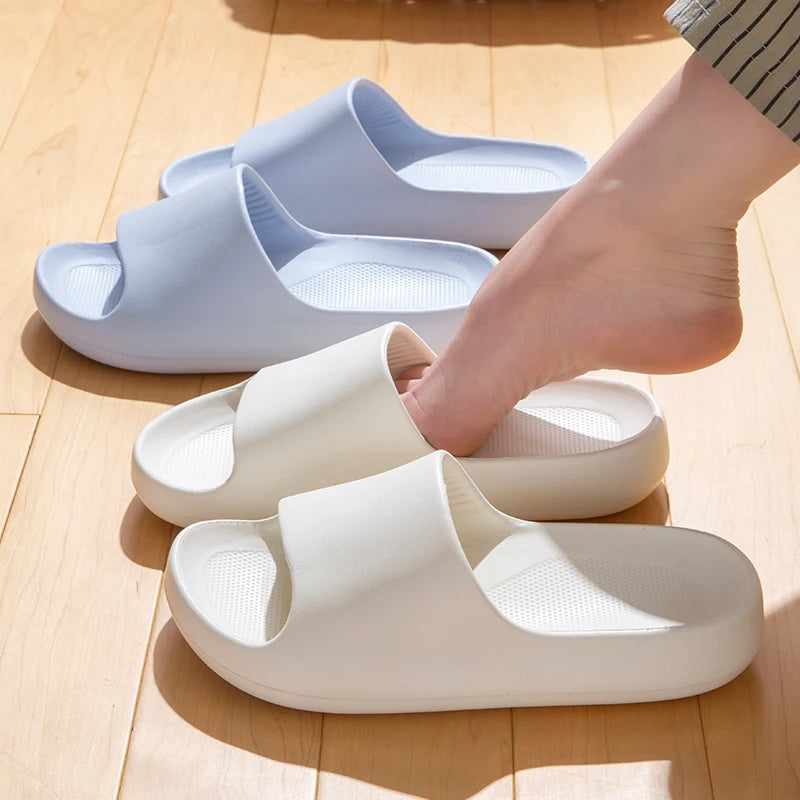 Summer Unisex Lightweight EVA Flip Flops Solid Cloud Feel Non Slip
