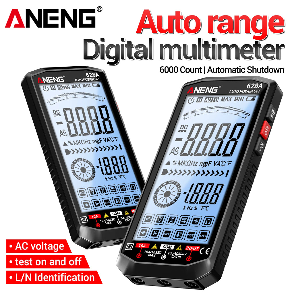 High-precision Multimeters ANENG 628A Type-c Direct Charging Lithium